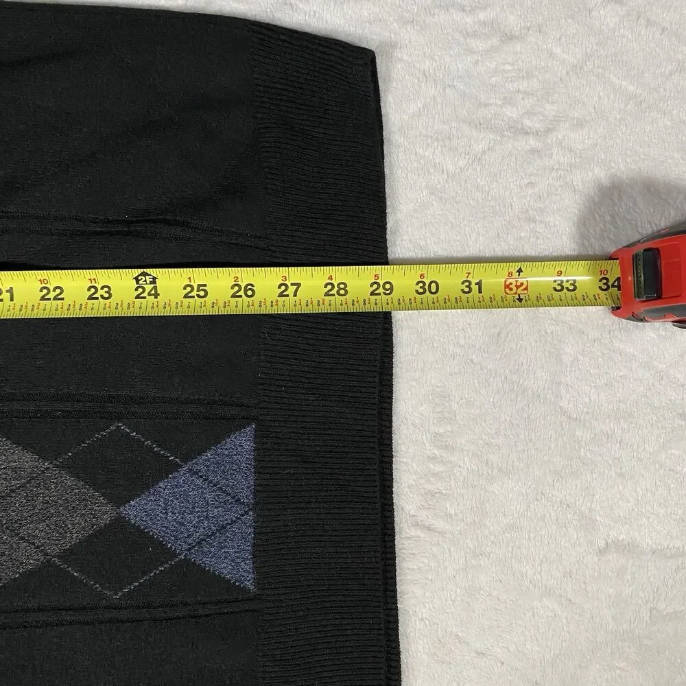 Men's XL Argyle V-Neck Sweater Vest Preppy GrandpaCore Office Academia Professor